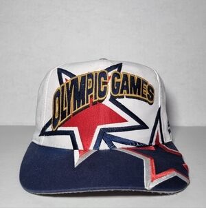 Vintage 90s USA Olympics 1996 Logo Athletic Hat Cap Snapback 🔥